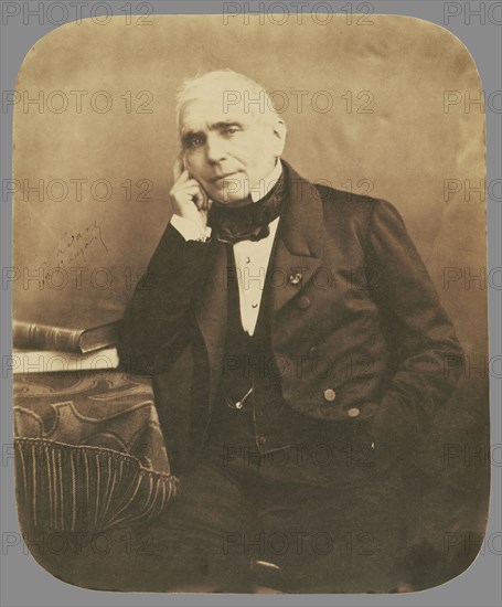 Augustine-Eugène Scribe; Nadar, Gaspard Félix Tournachon, French, 1820 - 1910, 1855 - 1859; Salted paper print; 25.4 x 21 cm