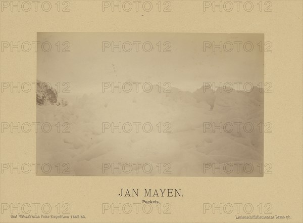 Jan Mayen, Packeis;, Linienschiffs-Lieutenant, Richard Basso, German ?, active 1882 - 1883, Jan Mayen, Norway; 1882 - 1883