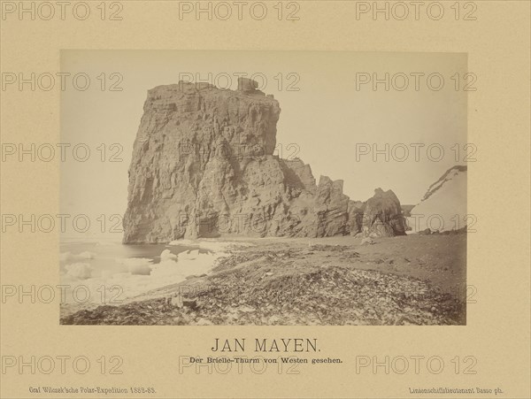 Jan Mayen, Der Brielle-Thurm von Westen gesehen;, Linienschiffs-Lieutenant, Richard Basso, German ?, active 1882 - 1883)