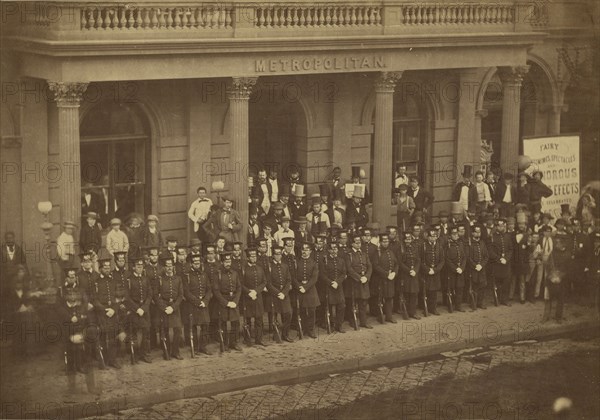 Group portrait of officers; Silas A. Holmes, American, 1820 - 1886, Charles DeForest Fredricks, American, 1823 - 1894)