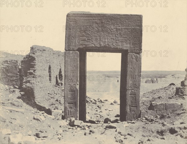 El Assasif, Porte de Granit Rose, No. 2; John Beasly Greene, American, born France, 1832 - 1856, El Assasif, Egypt; 1853 - 1854