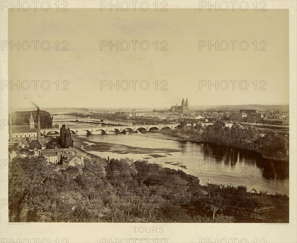 Tours: Vue Prise du Morier St. Cyr; Gabriel Blaise, French, active Tours, France 1860s - 1870s, Tours, France; 1860s - 1870s