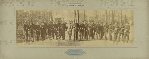Garde Nationale, 4e Bataillon, Sein-et-Oise, Commandant Dore; André Adolphe-Eugène Disdéri, French, 1819 - 1889, Paris, France