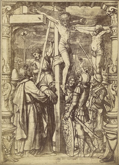 Christus am Kreuz; Charles Von Bouell, Swiss, active 19th century, Basel, Switzerland; 1861; Salted paper print; 32.6 x 23.6 cm