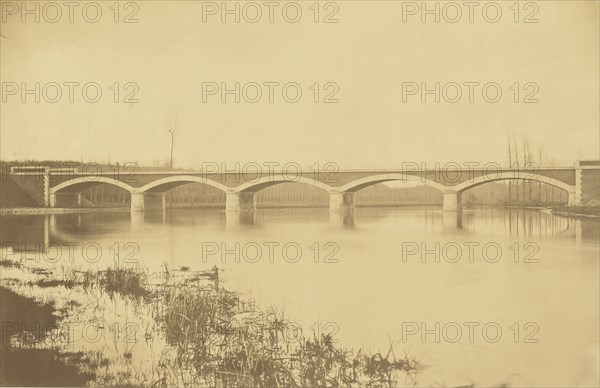 Line from Villeneuve-Saint-Georges to Montargis, Viaduct on the Loing, near Montargis, Auguste Hippolyte Collard French, 1812