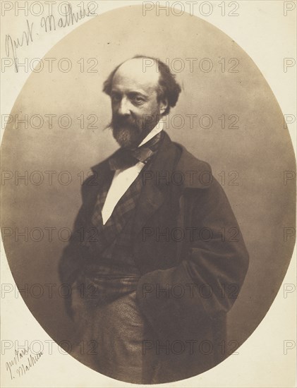Gustave Mathieu; Nadar, Gaspard Félix Tournachon, French, 1820 - 1910, 1855 - 1859; Salted paper print; 23.4 × 18.3 cm
