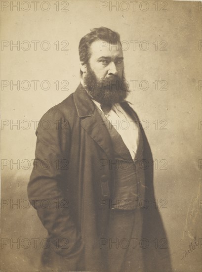 Jean-François Millet; Nadar, Gaspard Félix Tournachon, French, 1820 - 1910, 1856 - 1858; Salted paper print; 26.3 × 19.7 cm