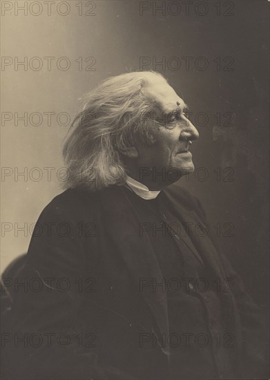 Franz Liszt; Nadar, Gaspard Félix Tournachon, French, 1820 - 1910, 1886; Gelatin silver print; 15.3 x 11 cm, 6 x 4 5,16 in