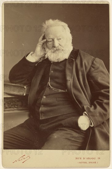 Victor Hugo; Nadar, Gaspard Félix Tournachon, French, 1820 - 1910, Paul Nadar, French, 1856 - 1939, 1872 - 1885; Albumen