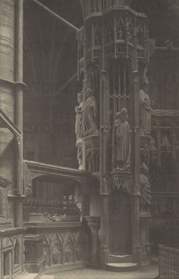 Westminster Abbey, Confessor's Chapel, Staircase on North Side; Frederick H. Evans, British, 1853 - 1943, 1911; Platinum print