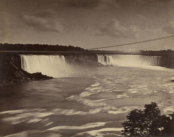 New Suspension Bridge; George Barker, American, 1844 - 1894, New York, United States; around 1888; Albumen silver print