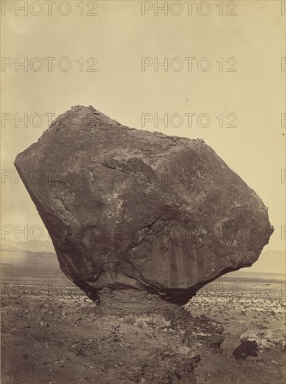 Perched Rock, Rocker Creek, Arizona; William H. Bell, American, 1830 - 1910, Arizona, United States; 1872; Albumen silver print