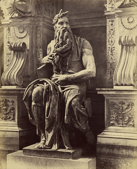 Moses by Michelangelo; Robert Macpherson, Scottish, 1811 - 1872, 1850s; Albumen silver print