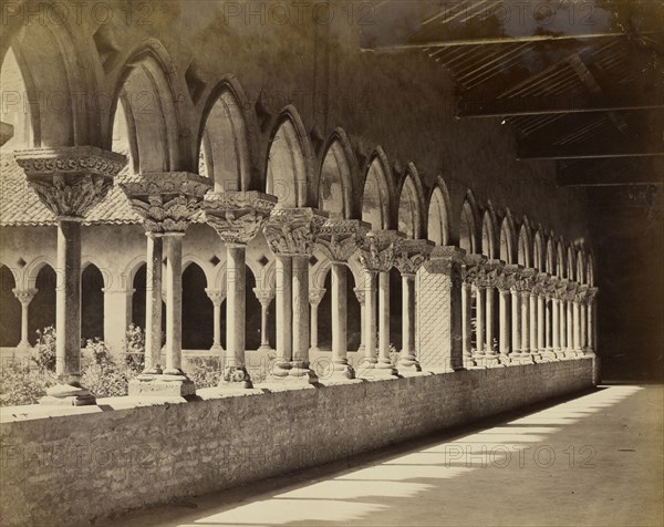 Moissac Cloister; Bisson Frères, French, active 1840 - 1864, France; 1857; Albumen silver print