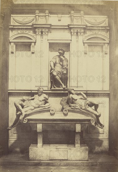 Michelangelo's Tomb of Lorenzo de' Medici, Florence; Fratelli Alinari, Italian, founded 1852, Florence, Italy; 1850s; Albumen