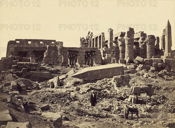 Temple of El-Karnak, From the South East; Francis Frith, English, 1822 - 1898, Egypt; 1857; Albumen silver print