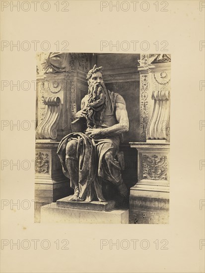 Moses by Michelangelo; James Anderson, British, 1813 - 1877, Rome, Italy; about 1845 - 1855; Albumen silver print