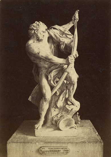 Soldier Bending His Bow, by Bousseau; Tommaso Cuccioni, Italian, 1790 - 1864, Paris, France; about 1852 - 1864; Albumen silver