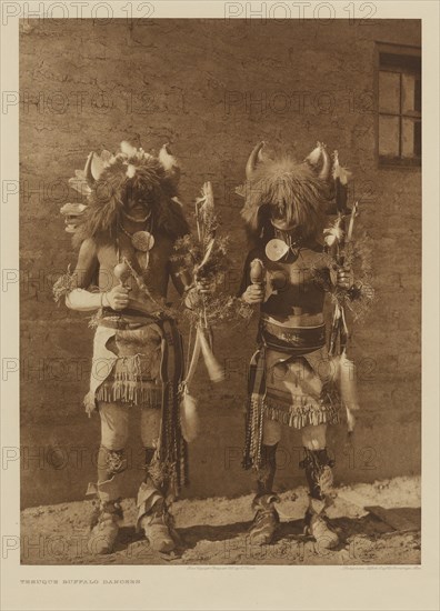 Tesuque Buffalo Dancers; Edward S. Curtis, American, 1868 - 1952, 1925; Gravure; 40.2 x 29.5 cm 15 13,16 x 11 5,8 in