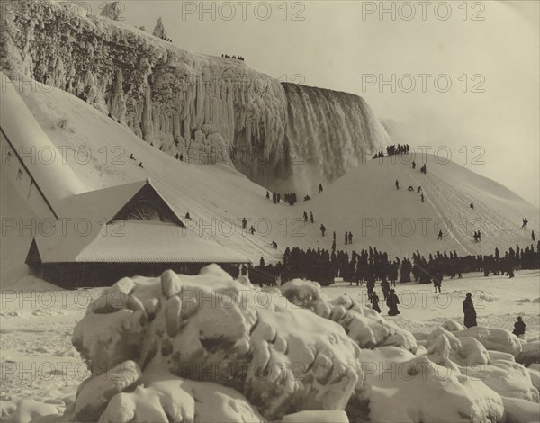 View of Niagara Falls in Winter; Herman F. Nielson, American, active 1883 - early 1900s, Niagara Falls, New York, United States