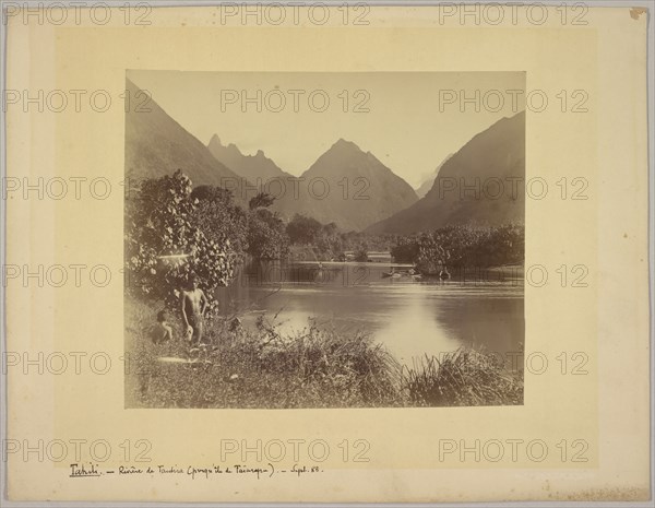 Tahiti. Rivière de Taubira, presquîle de Taïarapu, Charles Gustave Spitz, active Tahiti 1870s - 1880s, September 1888; Albumen