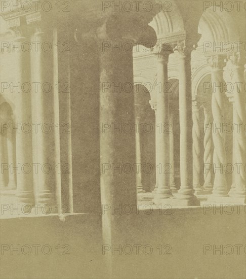 Columns; Italian; about 1850 - 1860; Salted paper print; 21 x 17.4 cm 8 1,4 x 6 7,8 in