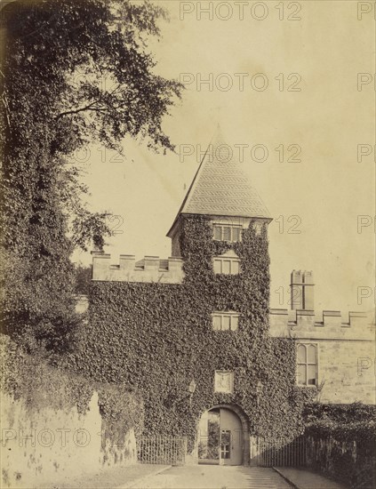 Entrance Gate and Tower, Lismore Castle; Francis Edmond Currey, British, 1814 - 1896, County Waterford, Ireland; 1863; Albumen