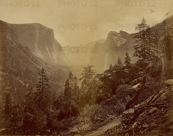Yosemite Valley, Early Morning from Rock of the Moon, No. 2; Eadweard J. Muybridge, American, born England, 1830 - 1904