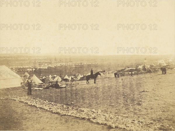 Plateau before Sebastopol, Turkish Tents in the distance; Roger Fenton, English, 1819 - 1869, 1855; published April 5, 1856