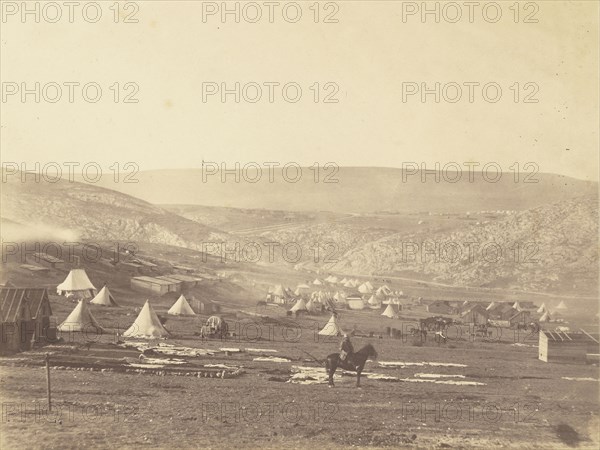 Calvary Camp, Balaklava looking towards the Plateau of Sebastopol; Roger Fenton, English, 1819 - 1869, 1855; published April 5