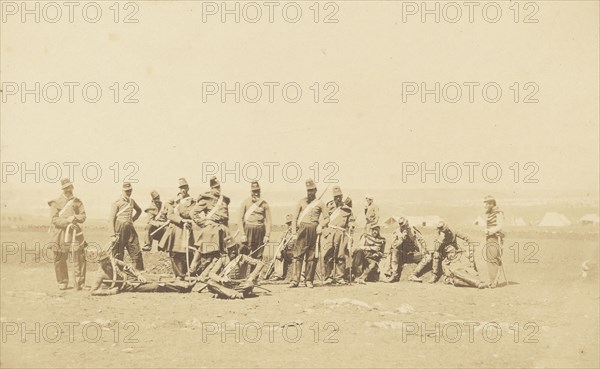 Chasseurs d'Afrique; Roger Fenton, English, 1819 - 1869, 1855; published November 19, 1856; Salted paper print; 15.1 × 24.4 cm