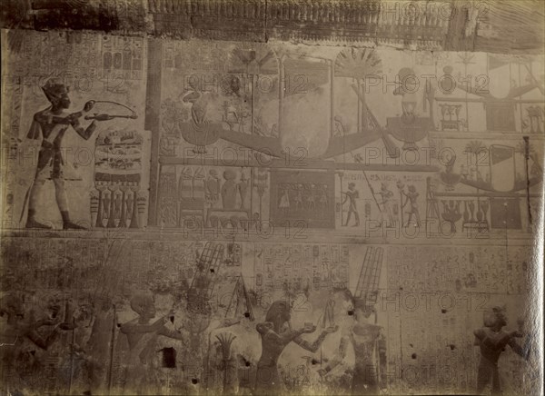 Abydos, The Divine Barge , Abydos, La Barque Divine; Antonio Beato, English, born Italy, about 1835 - 1906, 1880 - 1889