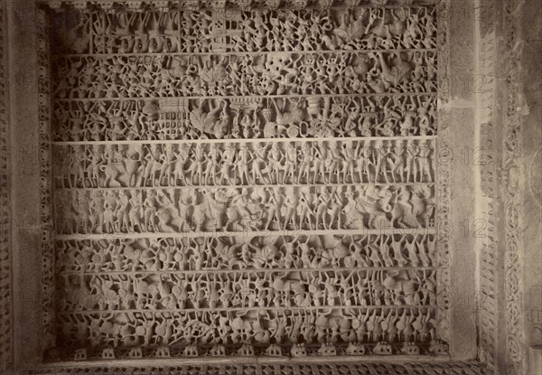 Marble Carved Ceiling, Jain Temple; Lala Deen Dayal, Indian, 1844 - 1905, 1883 -1884; Albumen silver print