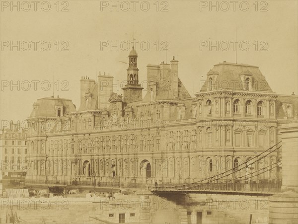 Hotel de Ville, Paris; Bisson Frères, French, active 1840 - 1864, Paris, France; 1859; Albumen silver print