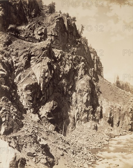 Cañon of the Rio de Las Animas Perdidas; William Henry Jackson, American, 1843 - 1942, 1886; Albumen silver print