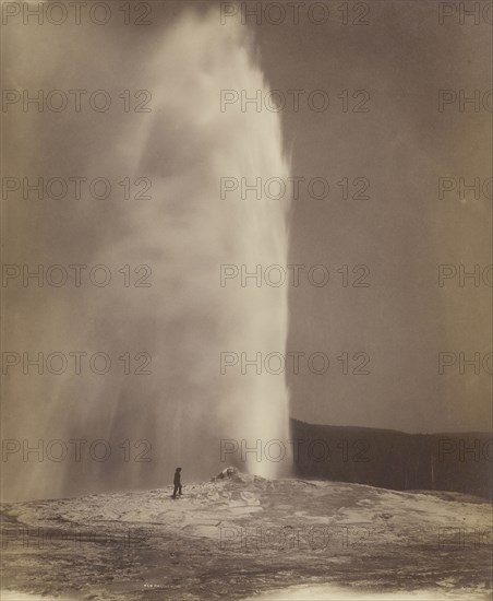 Old Faithful; William Henry Jackson, American, 1843 - 1942, Yellowstone National Park, Wyoming, United States; 1870; Albumen