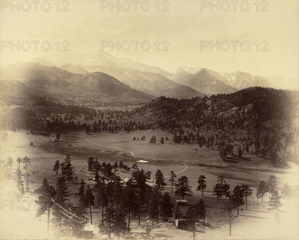 Long's Peak from Estes Park; William Henry Jackson, American, 1843 - 1942, 1873; Albumen silver print