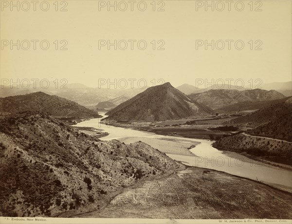 Embudo, New Mexico; William Henry Jackson, American, 1843 - 1942, about 1882; Albumen silver print
