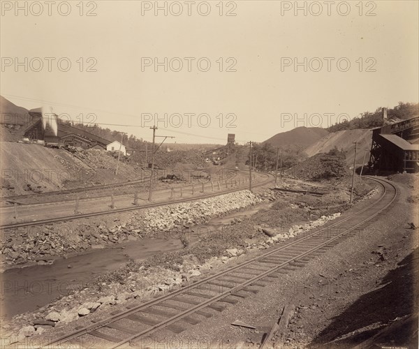 Collieries in Manahoy Valley, Lehigh Valley Railroad; William H. Rau, American, 1855 - 1920, about 1895; Albumen silver print