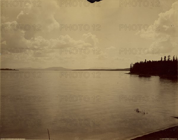 Yellowstone Lake, Mt. Sheridan; Frank Jay Haynes, American, 1853 - 1921, 1881 - 1916; Albumen silver print