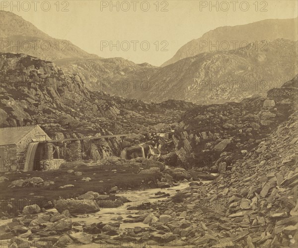 Mountains at the foot of Lake Ogwen, Wales; Roger Fenton, English, 1819 - 1869, n.d; Albumen silver print