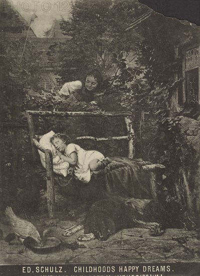 Ed. Shulz - Childhood's Happy Dreams; late 19th century; Collotype; 25 × 18.1 cm, 9 13,16 × 7 1,8 in