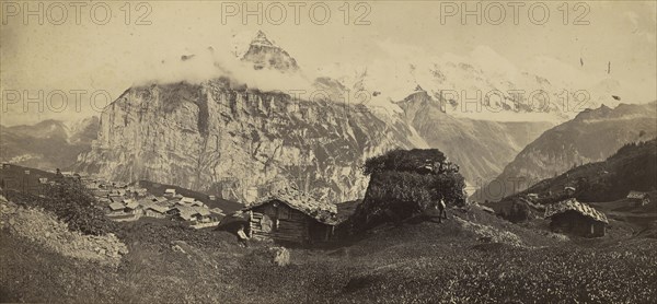 Alpine Landscape; Adolphe Braun, French, 1811 - 1877, 1865 - 1870; Carbon print; 22.2 x 46.8 cm 8 3,4 x 18 7,16 in