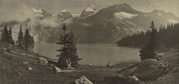 Alpine Landscape; Adolphe Braun, French, 1811 - 1877, 1865 - 1870; Carbon print; 22.2 x 46.8 cm 8 3,4 x 18 7,16 in