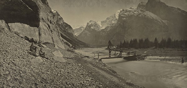 Alpine Landscape; Adolphe Braun, French, 1811 - 1877, 1865 - 1870; Carbon print; 22.2 x 46.8 cm 8 3,4 x 18 7,16 in