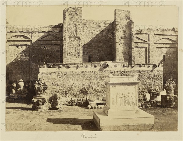 Pompei; Bisson Frères, French, active 1840 - 1864, Pompeii, Italy; about 1854 - 1864; Albumen silver print