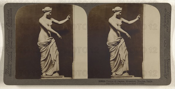 Venus of Capua, Museum, Naples, Italy; Underwood & Underwood, American, 1881 - 1940s, about 1900; Gelatin silver print