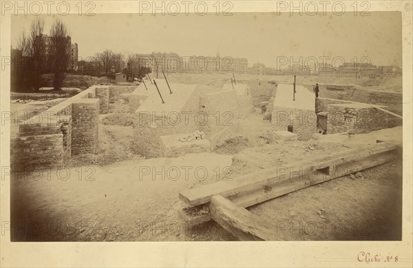 Pier no. 2, seen from the front; Louis-Émile Durandelle, French, 1839 - 1917, 1887; Albumen silver print