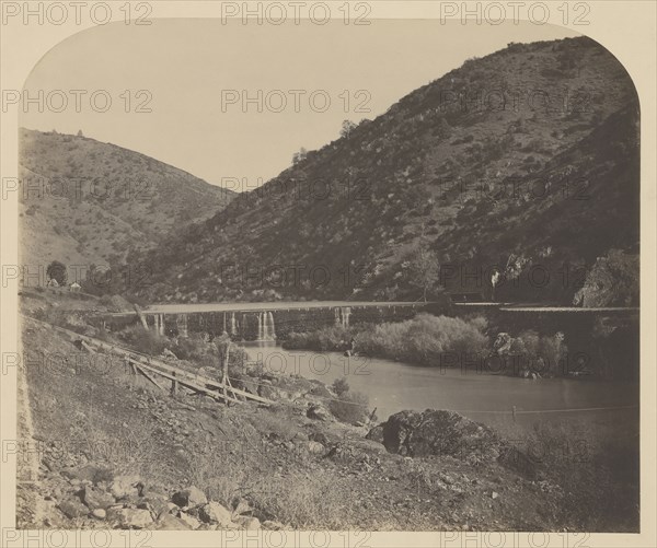Benton Dam, Merced River; Carleton Watkins, American, 1829 - 1916, 1860; Salted paper print; 34.8 x 41.9 cm