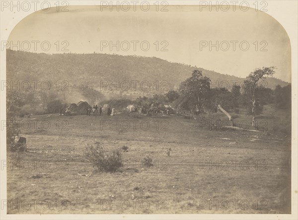 Indian Camp - Bear Valley; Carleton Watkins, American, 1829 - 1916, 1860; Salted paper print; 30.5 x 41.1 cm 12 x 16 3,16 in